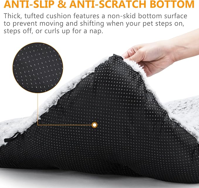 Dog Bed Kennel Pad Washable Anti-Slip Crate Mat (30-inch)