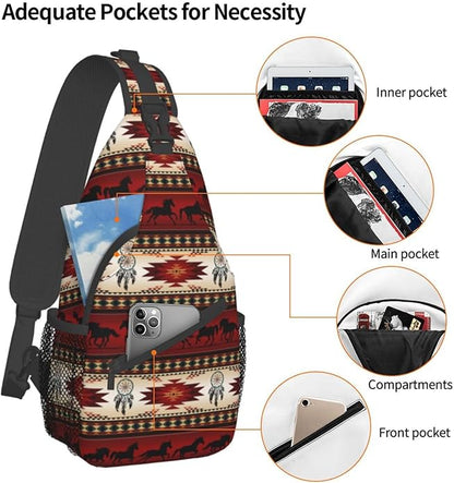 Stylish Sling Bag for Women Men Casual Backpack Crossbody Chest Shoulder Bag Gym Sports Travel Hiking Daypack