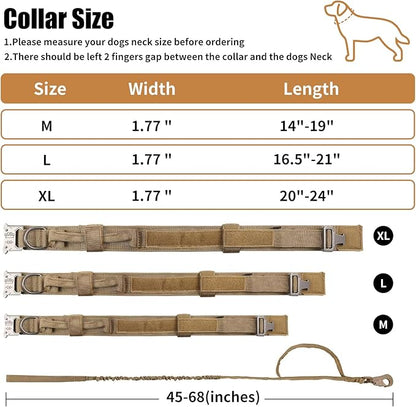 Tactical Dog Collar Leash Set