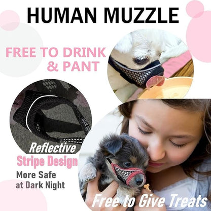 Dog Muzzle for Small Medium Dogs Breathable Adjustable