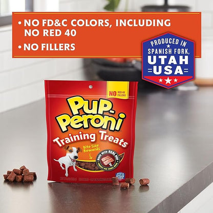 Pup-Peroni Training Dog Treats, Original Beef Flavor, 5.6 Ounce (Pack of 8), Made with Real Beef, Bite Size Rewards