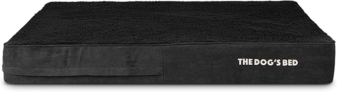 Replacement Outer Cover ONLY (Outer Cover ONLY - NO Bed, NO Waterproof Inner) for The Dog's Bed, Washable Plush Fabric, XXL 51” x 39” x 6” (Black Plush)