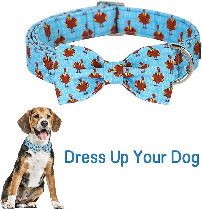 Unique style paws Christmas Dog Collar with Bow