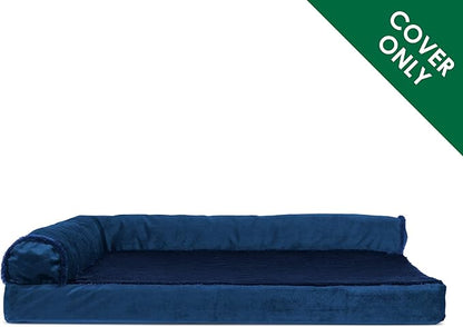 Furhaven Replacement Dog Bed Cover Plush & Velvet L Shaped Chaise