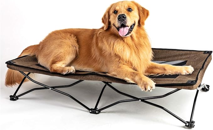 Folding Outdoor Raised Elevated Cooling Dog Cot Beds for Large Dogs 47 Inches