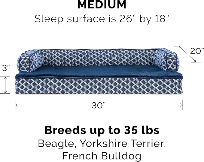 Furhaven Replacement Dog Bed Cover Comfy Couch Plush & Décor Sofa-Style