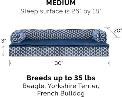 Furhaven Replacement Dog Bed Cover Comfy Couch Plush & Décor Sofa-Style