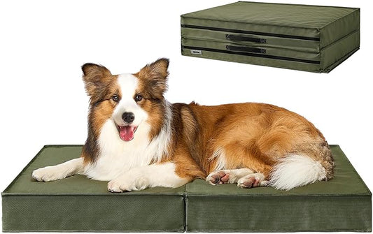 EHEYCIGA Foldable Waterproof Dog Beds for Large Dogs 36 x 27 x 3.5 inches