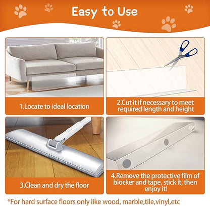 5" H Under Couch Blocker, 5-Pack | Prevents Toys & Pets from Going Under Furniture - Stops Dogs & Robotic Sweeper Stuck