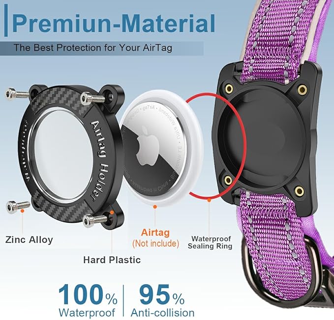 AirTag Dog Collar 100% Waterproof