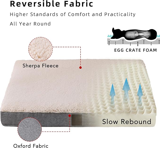 DaysU Dog Bed for Small Dogs 20 lbs, 30x20x3in