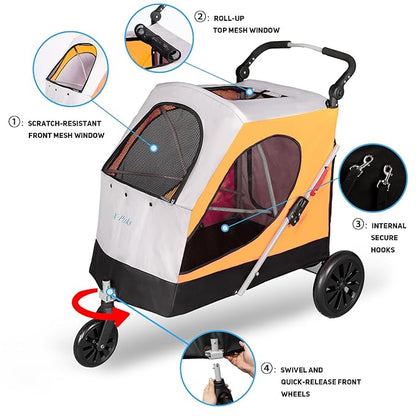 Dog Stroller for Large Dogs 3 Wheel 100 LBS