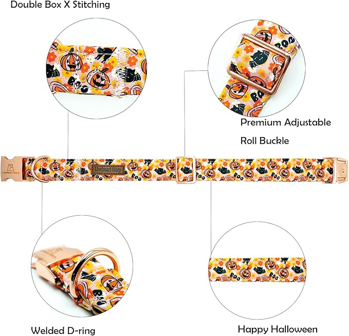 Lionheart glory Dog Collars Fall Halloween Pumpkin Collar