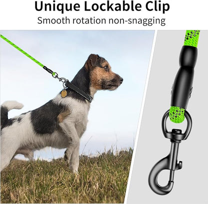 Heavy Duty Dog Leash for Large Medium Small Breed Dogs Handle,4/5/6 FT Holder,Green,1/2 inch