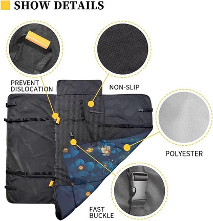 AFPANQZ Blue Butterfly Dog Cat Seat Cover