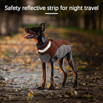 Dog Winter Jacket Cozy Reflective Waterproof Windproof Warm Pet Garment