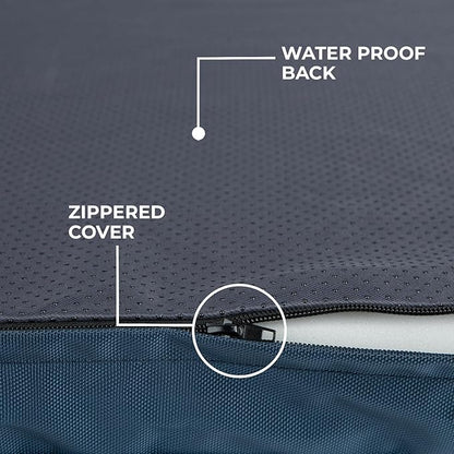 Best Pet Supplies Cute Dog Crate Mat Flat Bed with Waterproof Exterior 24X16X3