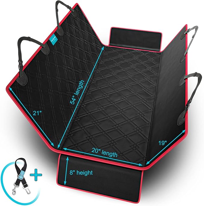 Dog Car Seat Cover Hammock Pet Seat Cover Protector for Cars Truck & SUV 100% Waterproof