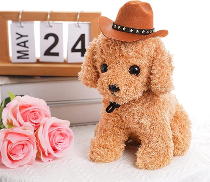 choyaxo Pet Cowboy Costume Cosplay Cap Halloween Costumes for Dogs Cat Pet Party Decoration Mini Cowboy Hat (Brown