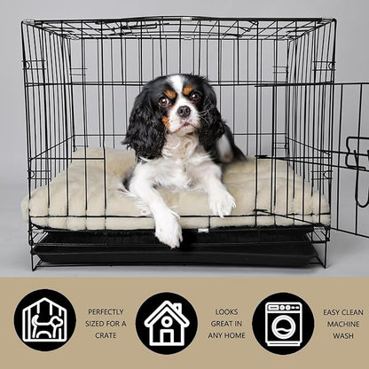 Dog Beds for Crates 30x19 Washable for Medium Size Dogs Soft 30 inch Crate Pad for Kennel or Cage with Anti-Slip Bottom Sleeping Mat Ideal for Dog Crates