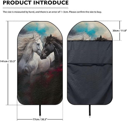 Horse Sweatproof Towel Car Front Seat Cover Non-Slip Bucket Seat Protector Easy to Install from Sweat