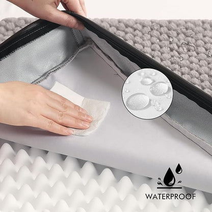 Large Orthopedic Crate Bed for Dogs（36*27*3in）-Waterproof Dog Crate Pads