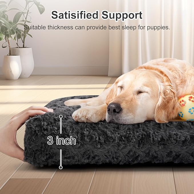 VERZEY Dog Beds Crate Pad Mat for Medium，Large Dogs (36" L 23" W,