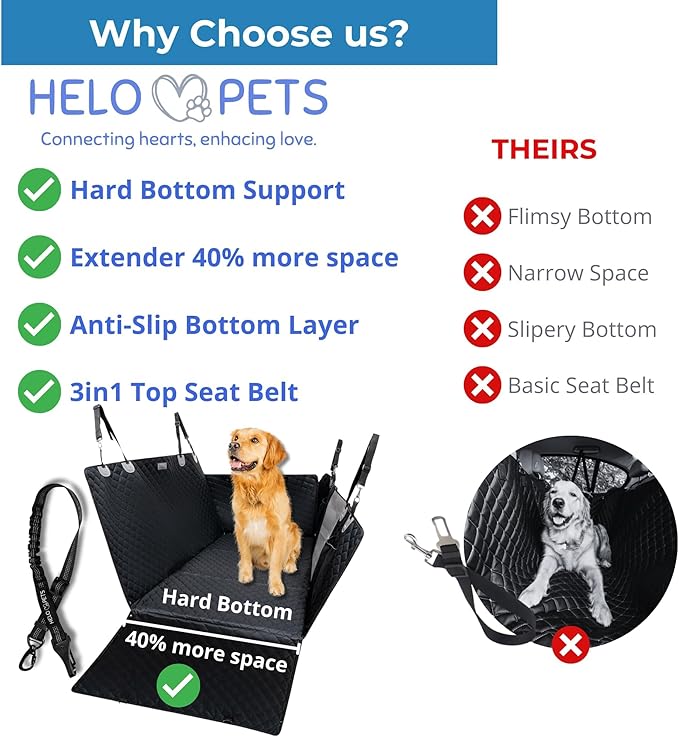 Dog Back Seat Cover Hard Bottom