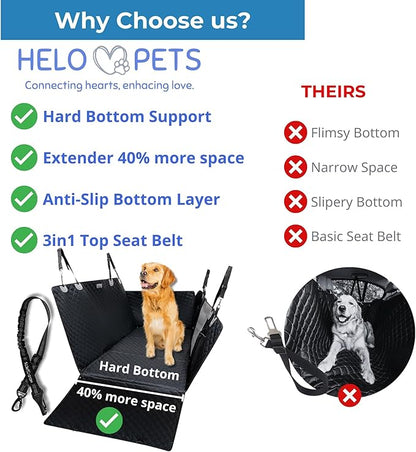 Dog Back Seat Cover Hard Bottom