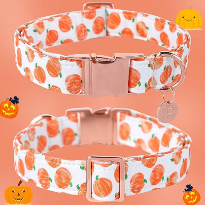 Halloween Dog Collar with Metal Buckle Gift Fall