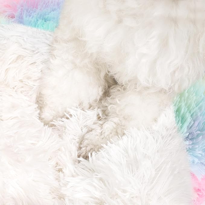 NOYAL Dog Bed Round Hooded Plush Cat Cave