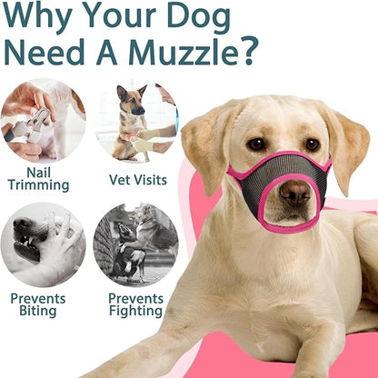 LUCKYPAW Dog Muzzle S(Snout:7.75"-8.75"))