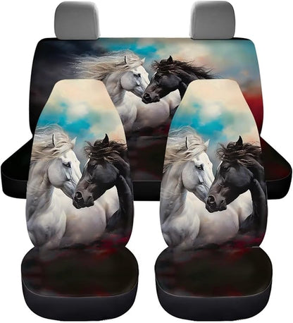 Cute Horse Car Seat Covers Set Bucket Seat