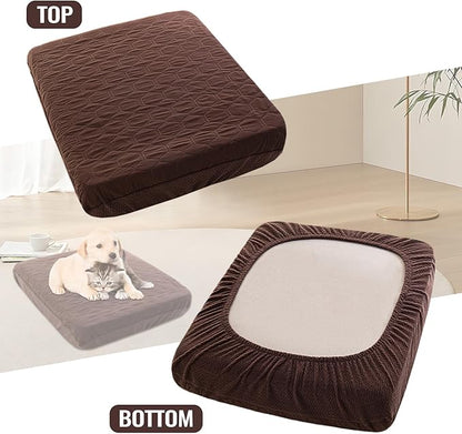 nanbowang Waterproof Dog Bed Covers Replacement Washable Pet Hair Easy to Remove, Dog Pillow Cover Quilted, Pet Bed Cover Lovely Puppy Bed Cover for Dog/Cat 29x41 Brown