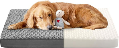 Large Orthopedic Crate Bed for Dogs（36*27*3in）-Waterproof Dog Crate Pads