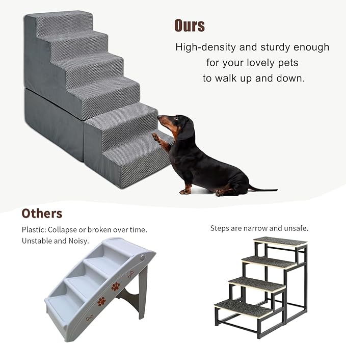 Dog Stairs 30 inches High 28-34 inches 33D Foam 30 inches,