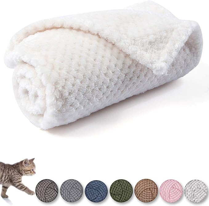 Dog Blanket or Cat Blanket or Pet Blanket (M/32" x 40", Ivory)