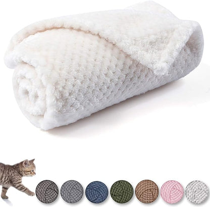 Dog Blanket or Cat Blanket or Pet Blanket (M/32" x 40", Ivory)
