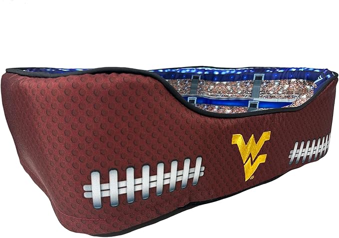 NCAA West Virginia Mountaineers Stadium Dog Bed