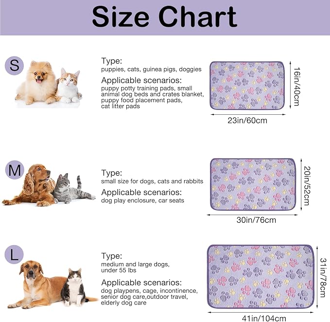 Dono 1 Pack 2 Dog Blankets Soft Fluffy