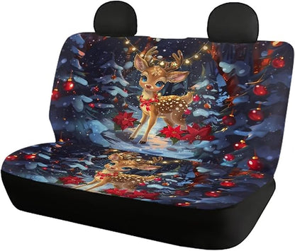 Christmas Deer Car Seat Covers Set Car Seat 4 Soft