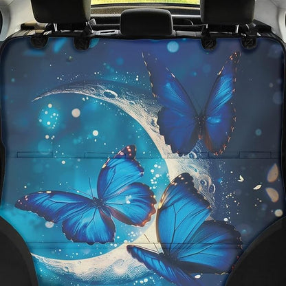 AFPANQZ Moon Butterfly Dog Dog Back Seat Cover