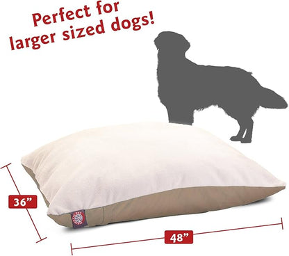 36x48 Khaki Rectangle Pet Dog Bed By Majestic Pet Products Large