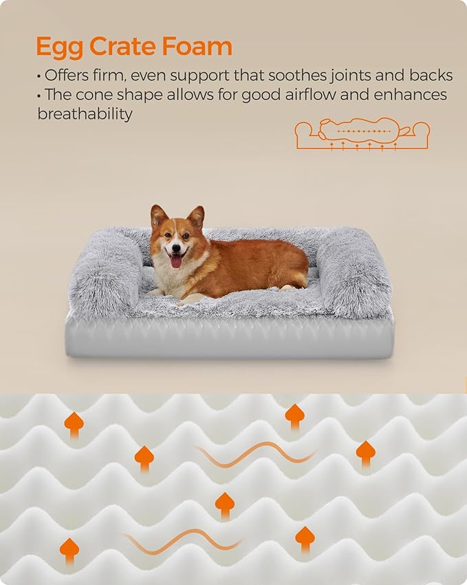 Feandrea Dog Bed 30 x 23 x 9 Inches, UPGW231G01