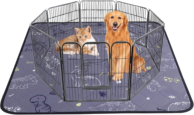 IEUUMLER Washable Pee Pads for Dogs 1 Pack EU007 (Gray 63"X63"-1pcs)