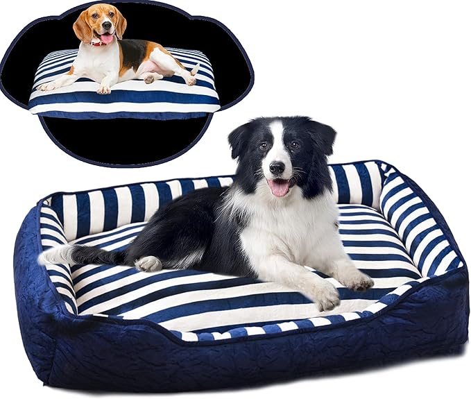 Dog Beds Large Sized Dog with Cushion 35" L 27" W 6" Th