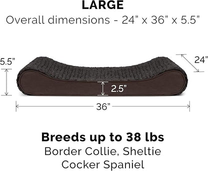 Furhaven Orthopedic Dog Bed for Large/Medium Dogs w/ Removable Washable Cover 38 lbs