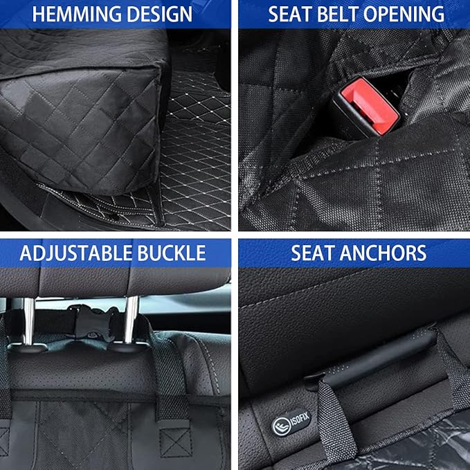 BESULEN Dog Car Seat Cover for Back Seat