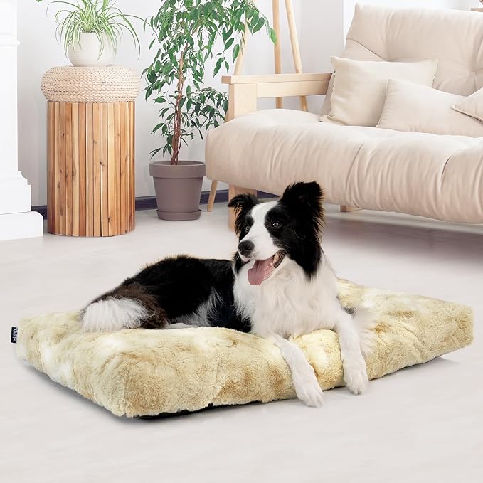 Washable Dog Bed Deluxe Breeds.35 * 23",Khaki
