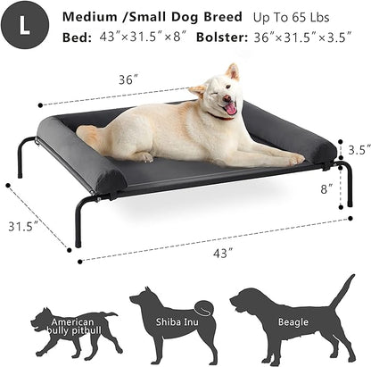 Cooling Elevated Dog Bed for Large Dogs